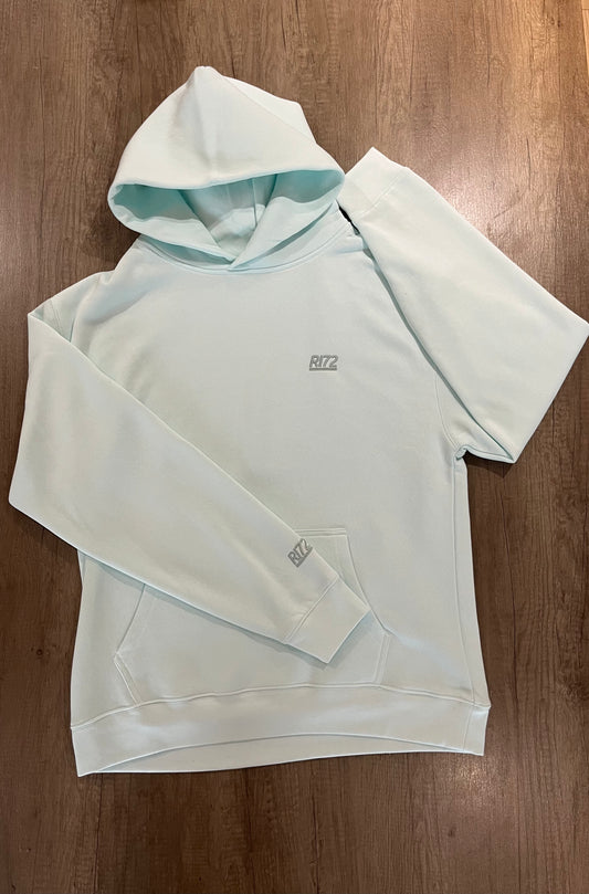 Relaxed, mint green hoodie